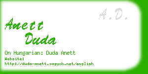 anett duda business card